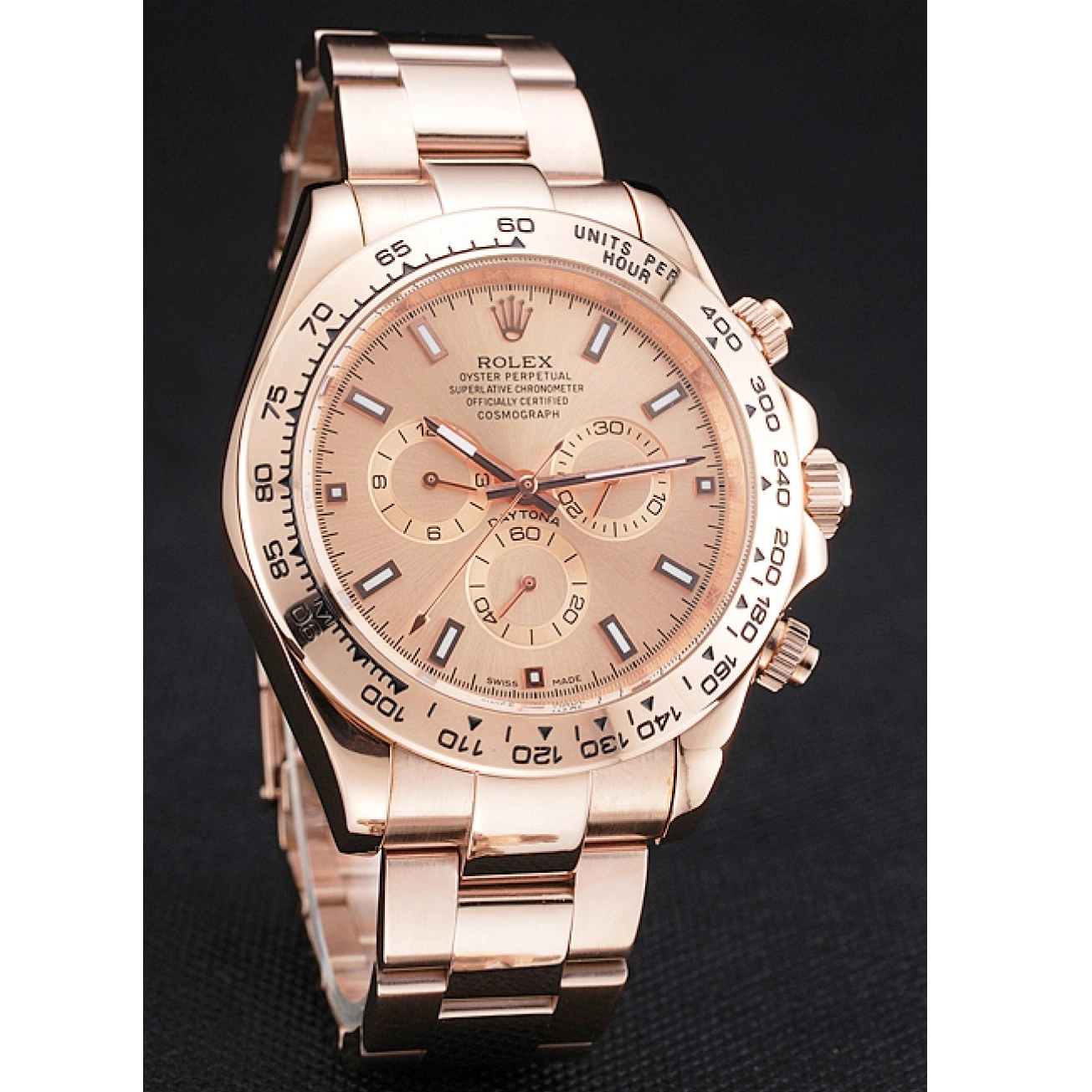 AAA replica watch Daytona Bracelet And Cosmograph Case 1454247 Gold Rose Dial Rolex Pink 0719